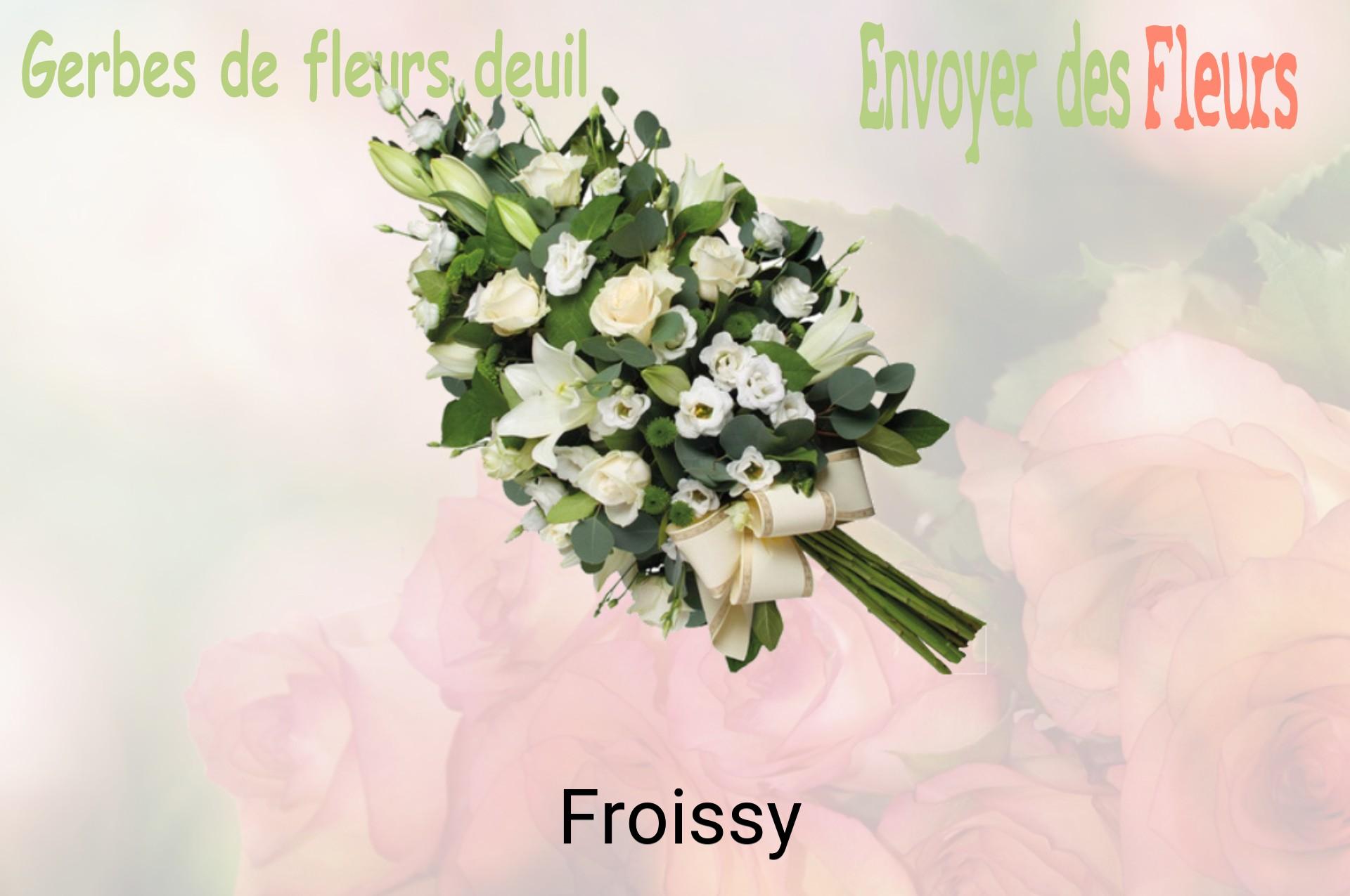 Gerbe de fleurs de deuil livrée à Froissy